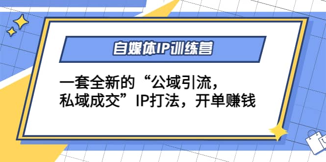 自媒体IP训练营(12+13期)一套全新的“公域引流，私域成交”IP打法-百盟网