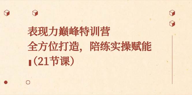 表现力巅峰特训营，全方位打造，陪练实操赋能（21节课）-百盟网168