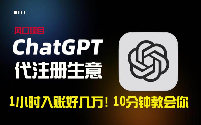一小时入账好几万！利润大到吓人的ChatGPT代注册小生意，10分钟教会你，…-长盈网