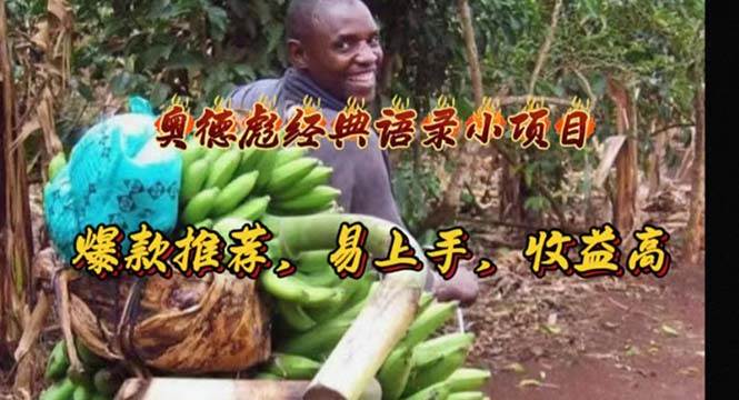 奥德彪经典语录小项目，爆款推荐，易上手，收益高-百盟网