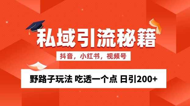 私域流量的精准化获客方法 野路子玩法 吃透一个点 日引200+ -百盟网