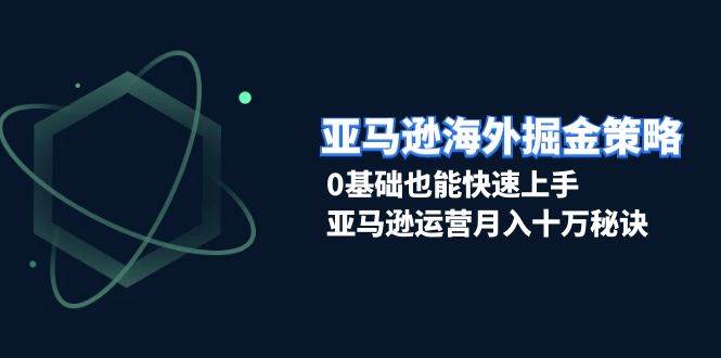 亚马逊海外掘金策略，0基础也能快速上手，亚马逊运营月入十万秘诀-百盟网
