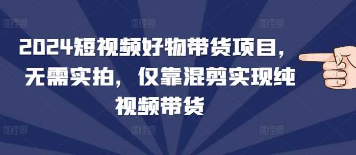 2024短视频好物带货项目，无需实拍，仅靠混剪实现纯视频带货-百盟网