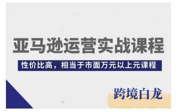 亚马逊运营实战课程，亚马逊从入门到精通，性价比高，相当于市面万元以上元课程-百盟网