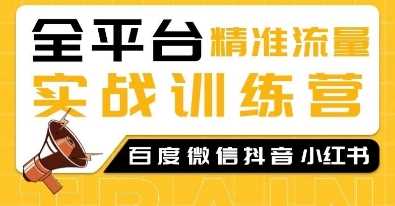 全平台精准流量实战训练营，百度微信抖音小红书SEO引流教程-百盟网