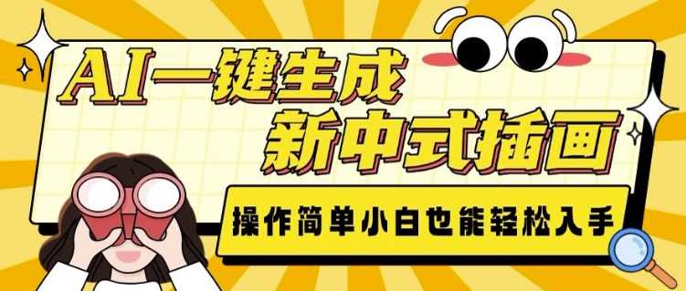 AI一键生成新中式插画， 操作简单，小白也能轻松入手-百盟网