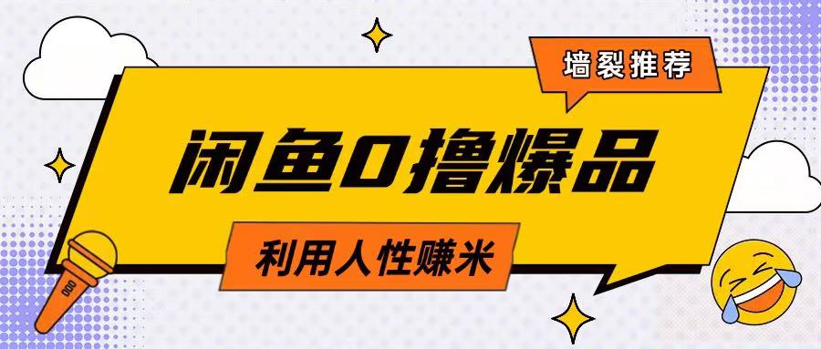 咸鱼0撸玩法利用人性售卖商品达到日挣2张的效果-百盟网