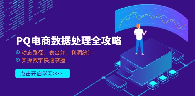 PQ电商数据处理全攻略，动态路径、表合并、利润统计，实操教学快速掌握-百盟网