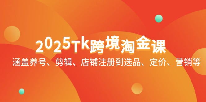 2025Tk跨境淘金课：涵盖养号、剪辑、店铺注册到选品、定价、营销等-百盟网