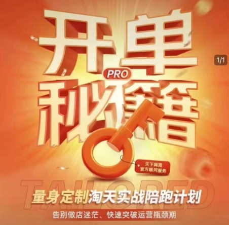 淘宝开单秘籍PRO，量身定制淘天实战陪跑计划，告别做店迷茫、快速突破运营瓶颈期(更新)-百盟网