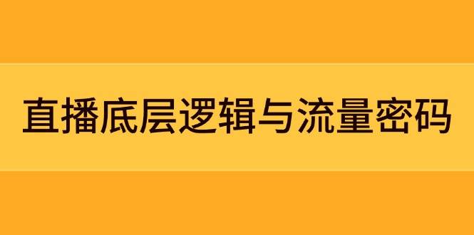 直播底层逻辑与流量密码：定位模型+案例拆解，急速流承接与数据优化全攻略-百盟网