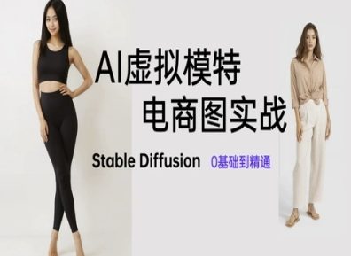 AI虚拟模特电商图实战，AI绘画Stable Diffusion 0基础到精通-万利网