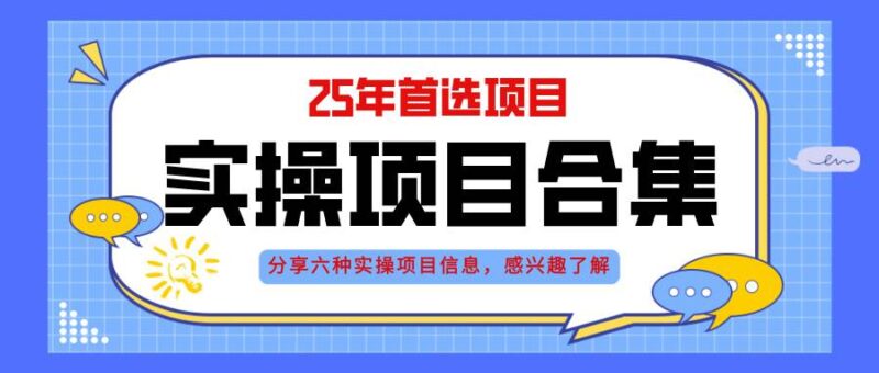 (14767期)2025年实操六大项目实操演练,挂机类型,AI直播类型,轻资产创业类型,…-百盟网
