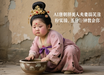 AI唐朝胖美人夫妻搞笑涨粉实操，五分钟教会你-有量联盟