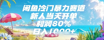 闲鱼冷门暴力赛道，新人当天开单，利润80%，日入几张，长期可做【揭秘】-三玖社区