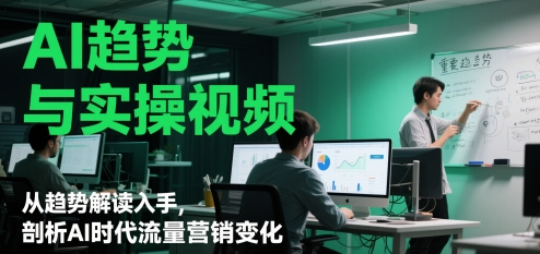 AI趋势与实操视频，从趋势解读入手，剖析AI时代流量营销变化-有量联盟