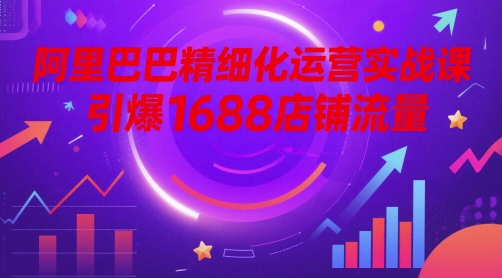 阿里巴巴精细化运营实战课，引爆1688店铺流量-源创智汇网