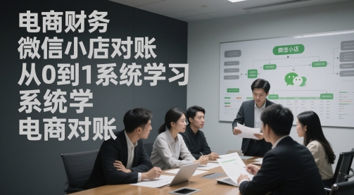 电商财务微信小店对账，从0到1系统学习电商对账-时光资源网