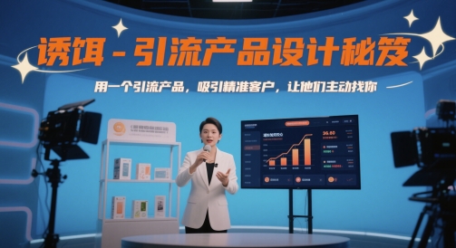 诱饵-引流产品设计秘笈，用一个引流产品，吸引精准客户，让他们主动找你-时光资源网
