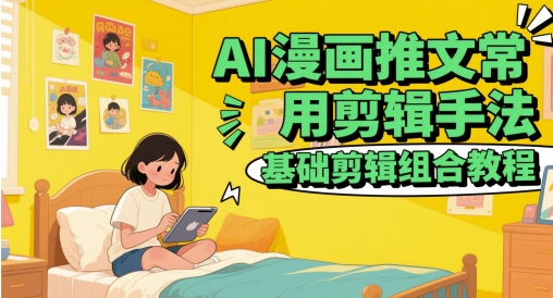 AI漫画推文常用剪辑手法，基础剪辑组合教程-有量联盟
