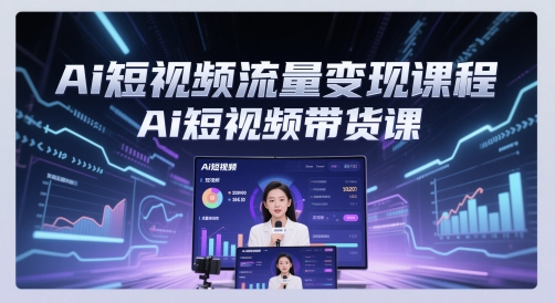 Ai短视频流量变现课程，Ai短视频带货课-创盟网