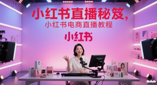 小红书直播秘笈，小红书电商直播教程-万利网