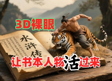 书本人物裸眼3D视频，新的玩法，流量超猛，保姆级教程-优优乐