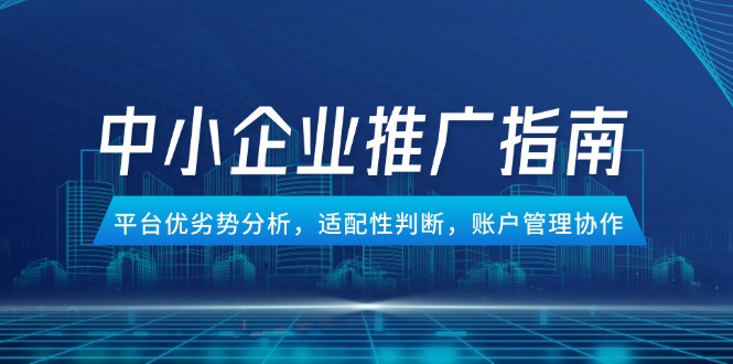 中小企业竞价推广指南，平台优劣势分析，适配性判断，账户管理协作-时光资源网