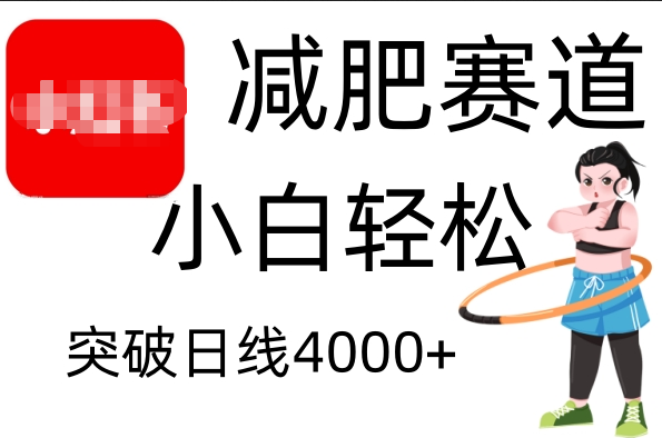 小红书减肥赛道，小白轻松日利润4000+-百盟网