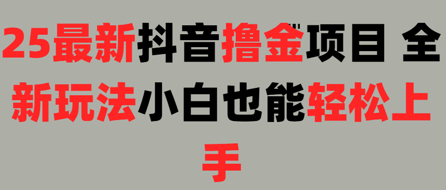 25最新抖音直播撸金项目，小白也能轻松上手！-百盟网
