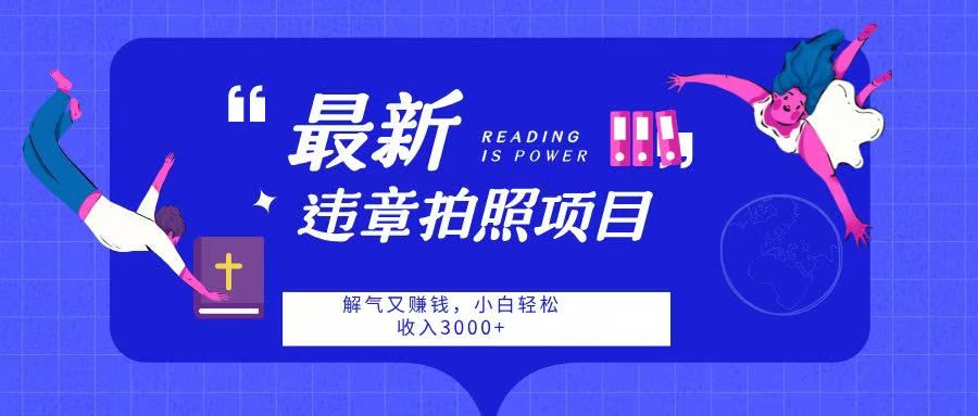 最新违章拍照项目，解气又赚钱，随手一拍，轻松收入3000-百盟网