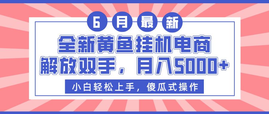 全新黄鱼挂机电商，解放双手，月入5000+-百盟网