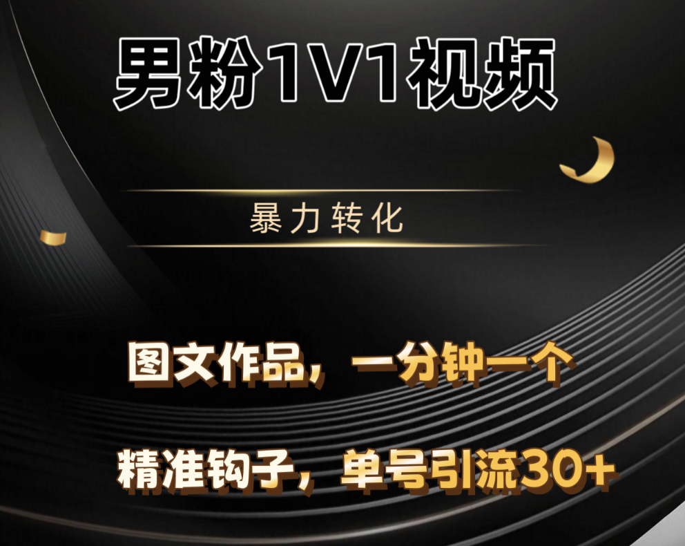 男粉1V1视频，硬改摄像头，高客单暴力转化，单日600+-百盟网