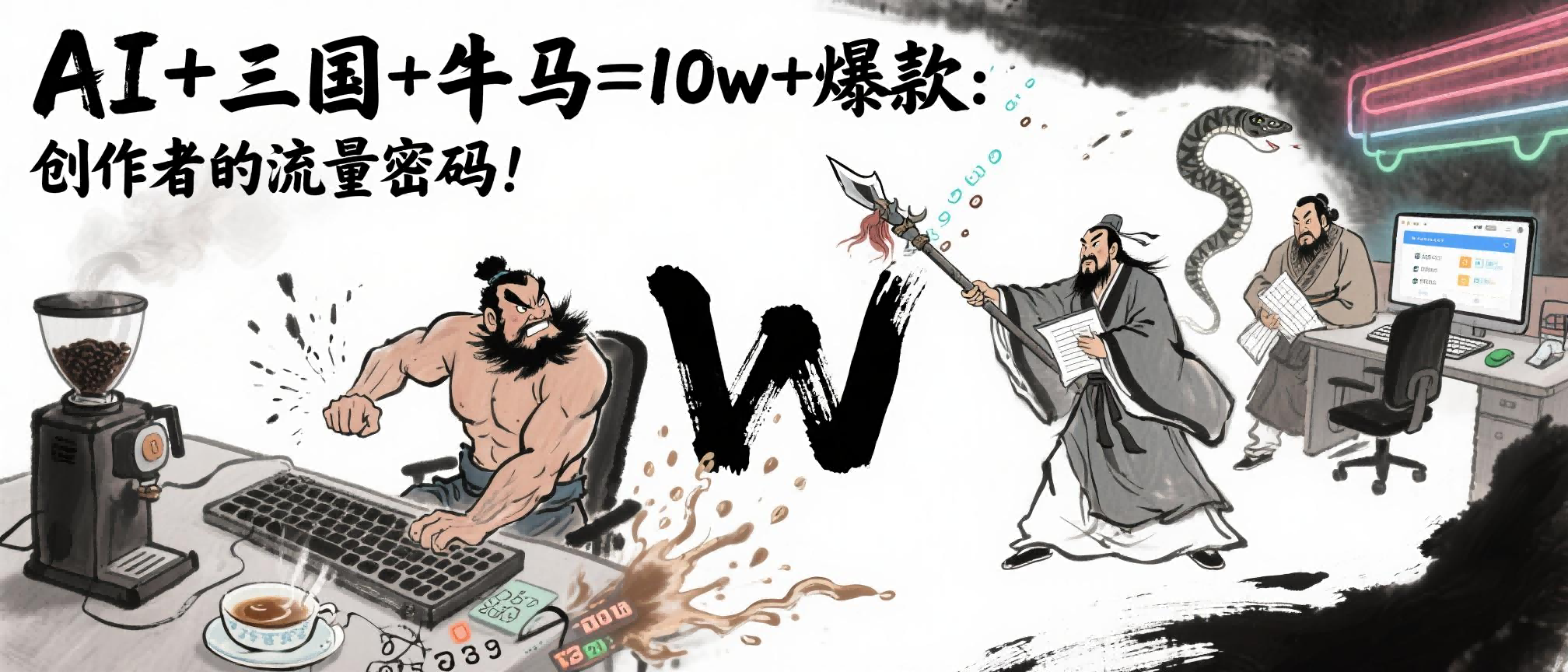 AI+三国+牛马=10w+爆款：创作者的流量密码！-百盟网
