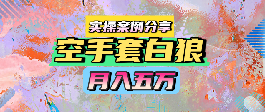 空手套白狼，月入五万，实操案例分享-百盟网