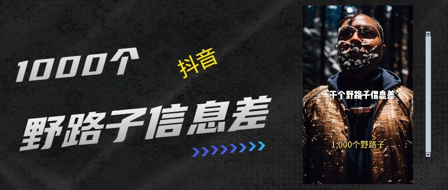 抖音一千个野路子信息差最新玩法教程引流＋变现的玩法具体拆解-百盟网