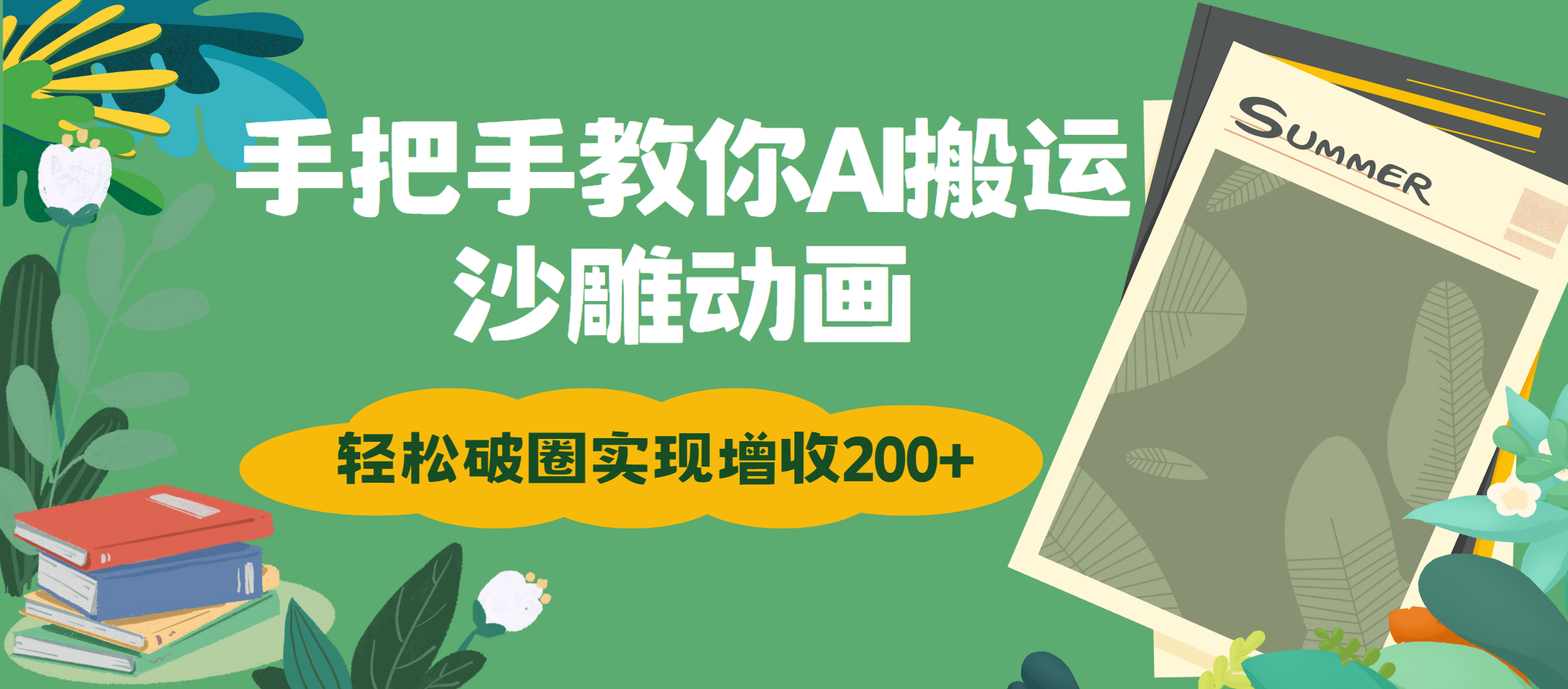 手把手教你用AI搬运沙雕动画轻松破圈实现增收200+-百盟网