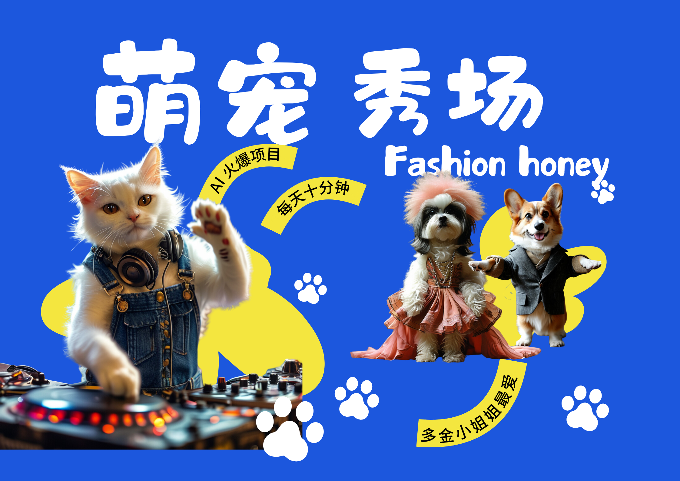 酷飒动物跳舞走秀  时尚喵FASHION汪 多金小姐姐最爱的 轻松月入破万-百盟网