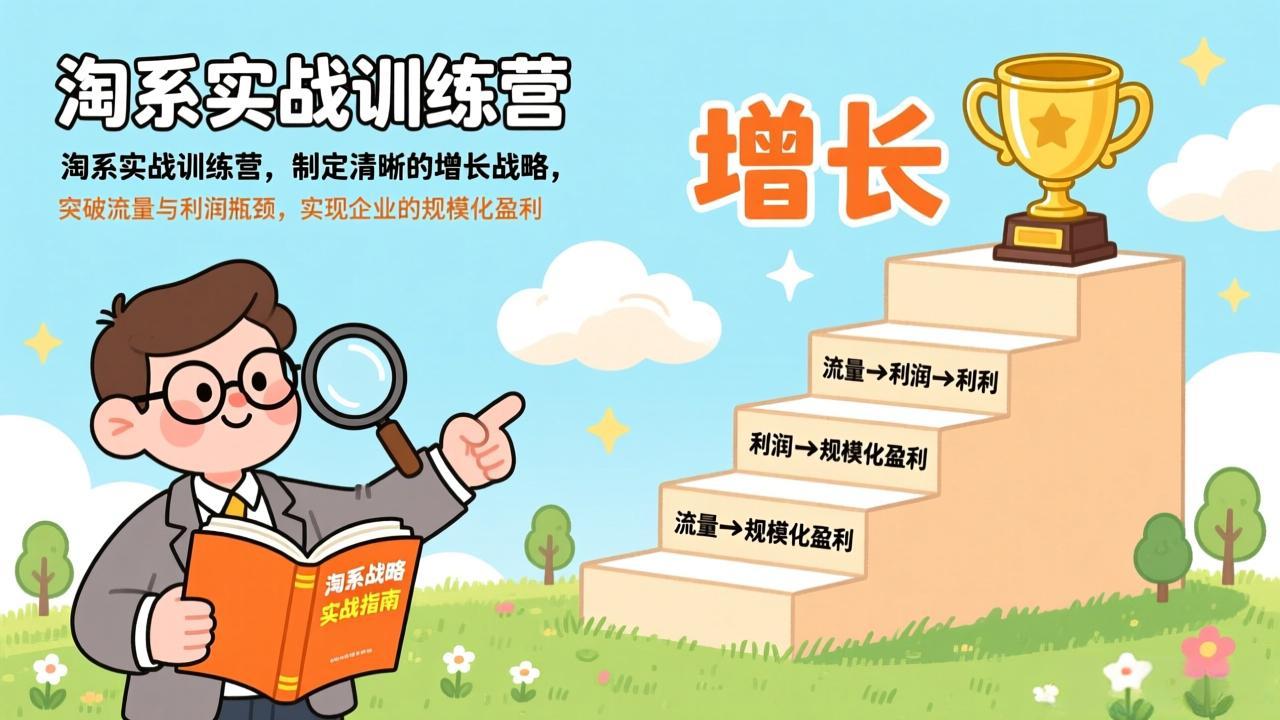 淘系实战训练营，制定清晰的增长战略，突破流量与利润瓶颈，实现企业的规模化盈利-百盟网