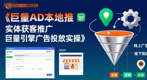 巨量AD本地推实体获客推广，巨量引擎广告投放实操-百盟网