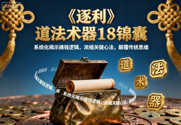 《逐利》道法术器18锦囊，系统化揭示搞钱逻辑，浓缩关键心法，颠覆传统思维-百盟网