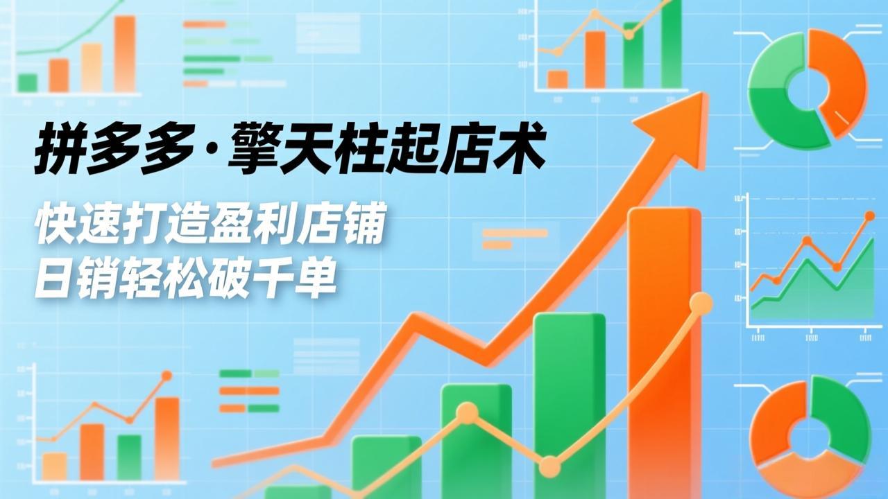 拼多多·擎天柱起店术，爆流布局、利润起飞、不断流，快速打造盈利店铺，日销破千单(更新-百盟网