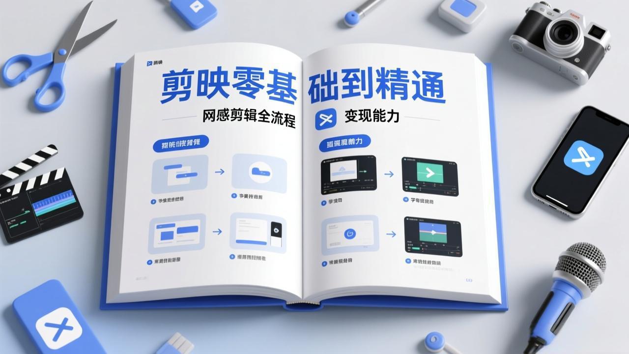 剪映零基础也能快速上手，从入门到精通掌握网感剪辑全流程，掌握能直接变现的剪辑能力-百盟网