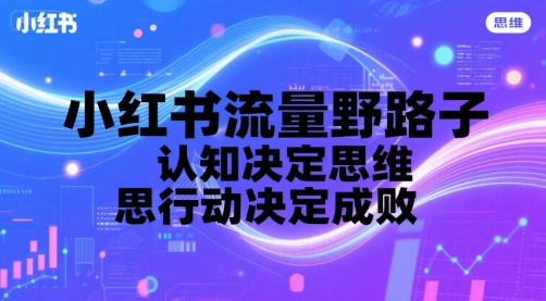 小红书流量野路子，认知决定思维，思维决定行动，行动决定成败-百盟网
