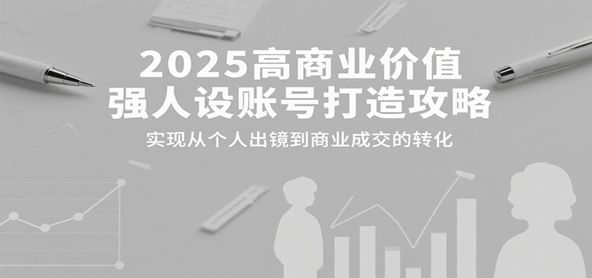 2025高商业价值强人设账号打造攻略，实现从个人出镜到商业成交的转化-百盟网
