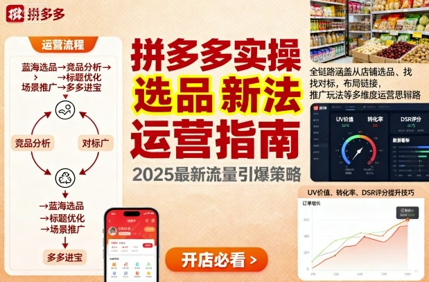 王校长9月12拼多多实操新玩法，全链路涵盖从店铺选品、找对标，布局链接，推广玩法等多维度运营思路(更新)-百盟网