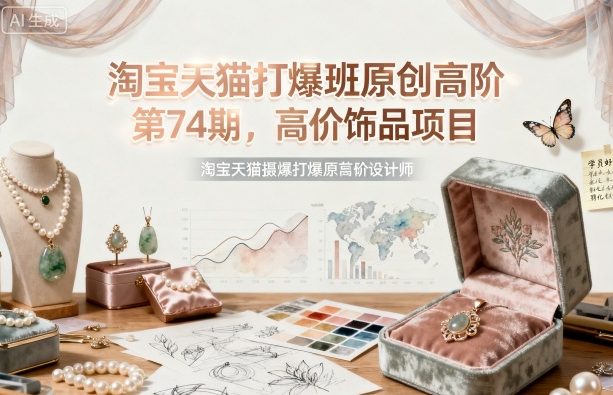 淘宝天猫打爆班原创高阶第74期，高价饰品项目-百盟网