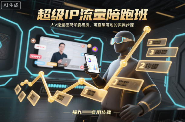 超级IP流量陪跑班，大V流量密码倾囊相授，可直接落地的实操步骤-百盟网