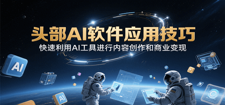 头部AI软件应用技巧，快速利用AI工具进行内容创作和商业变现-百盟网