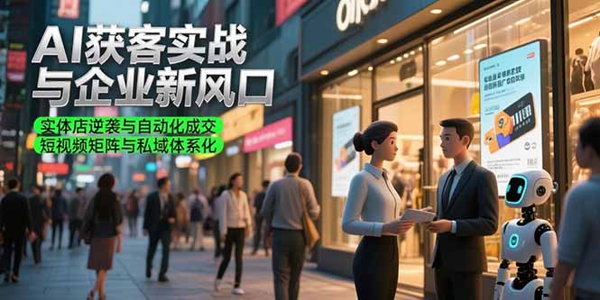 AI获客实战与企业新风口，实体店逆袭与自动化成交 短视频矩阵与私域体系化-百盟网